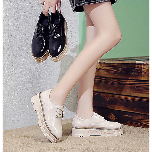 Women's Flats Spring & Summer Creepers Round Toe Daily Solid Colored PU Black / Beige
Women's Flats Spring & Summer Creepers Round Toe Daily Solid Colored PU Black / Beige
