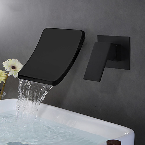 Bathroom Sink Faucet - Wall Mount / Waterfall Electroplated Wall Mounted Single Handle One HoleBath Taps
Bathroom Sink Faucet - Wall Mount / Waterfall Electroplated Wall Mounted Single Handle One HoleBath Taps