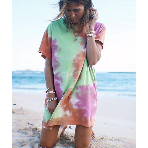Women's Sheath Dress Short Mini Dress Rainbow Short Sleeve Geometric Summer Round Neck Casual 2021 S M L XL XXL
Women's Sheath Dress Short Mini Dress Rainbow Short Sleeve Geometric Summer Round Neck Casual 2021 S M L XL XXL