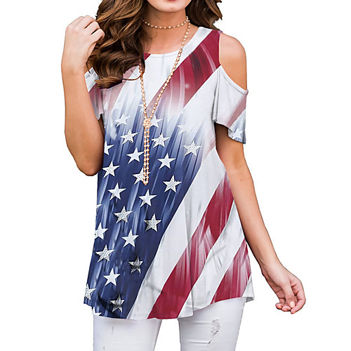 Women's National Flag American flag T-shirt Daily White / Blue / Red / Green / Navy Blue
Women's National Flag American flag T-shirt Daily White / Blue / Red / Green / Navy Blue