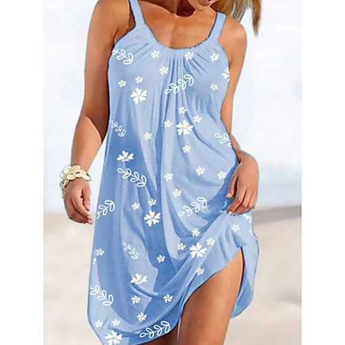 Women's Knee Length Dress Daisy Strap Dress - Sleeveless Floral Solid Color Summer Elegant 2020 Light Blue S M L XL XXL XXXL
Women's Knee Length Dress Daisy Strap Dress - Sleeveless Floral Solid Color Summer Elegant 2020 Light Blue S M L XL XXL XXXL