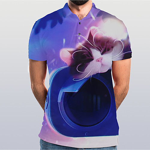 Men's Graphic Animal Cat Slim Polo Basic Elegant Daily Going out Rainbow / Short Sleeve
Men's Graphic Animal Cat Slim Polo Basic Elegant Daily Going out Rainbow / Short Sleeve
