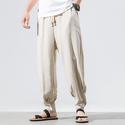 Men's Basic Loose Chinos Pants - Solid Colored Drawstring Wine Black Navy Blue US32 / UK32 / EU40 / US34 / UK34 / EU42
Men's Basic Loose Chinos Pants - Solid Colored Drawstring Wine Black Navy Blue US32 / UK32 / EU40 / US34 / UK34 / EU42