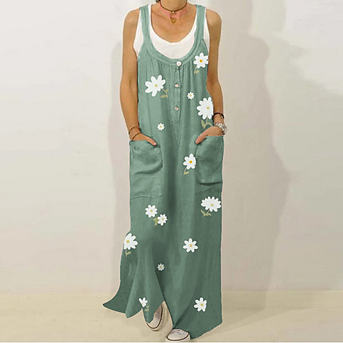 Women's Maxi Shift Dress - Sleeveless Floral Summer Elegant Loose 2020 Green Gray S M L XL
Women's Maxi Shift Dress - Sleeveless Floral Summer Elegant Loose 2020 Green Gray S M L XL