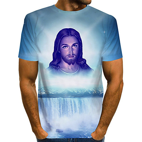 Men's Plus Size 3D Print T-shirt Basic Daily Round Neck Light Blue / Short Sleeve
Men's Plus Size 3D Print T-shirt Basic Daily Round Neck Light Blue / Short Sleeve