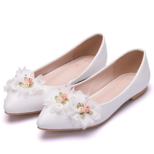 Women's Flats Fall & Winter Block Heel Pointed Toe Sweet Minimalism Wedding Party & Evening Rhinestone / Satin Flower / Sparkling Glitter Solid Colored PU White
Women's Flats Fall & Winter Block Heel Pointed Toe Sweet Minimalism Wedding Party & Evening Rhinestone / Satin Flower / Sparkling Glitter Solid Colored PU White