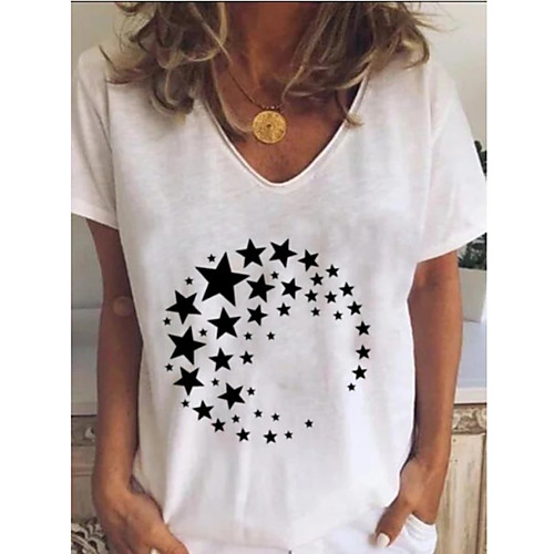 Women's T-shirt Graphic Tops - Print V Neck Daily White Blue Red Gray S M L XL 2XL 3XL 4XL
Women's T-shirt Graphic Tops - Print V Neck Daily White Blue Red Gray S M L XL 2XL 3XL 4XL