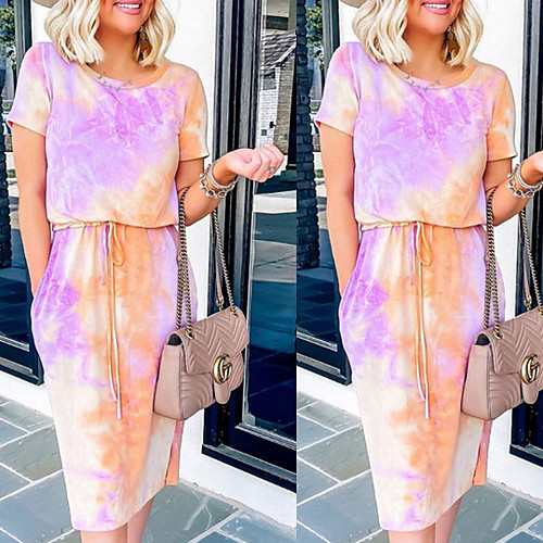 Women's Sheath Dress - Short Sleeves Print Summer Elegant 2020 Blushing Pink S M L XL
Women's Sheath Dress - Short Sleeves Print Summer Elegant 2020 Blushing Pink S M L XL