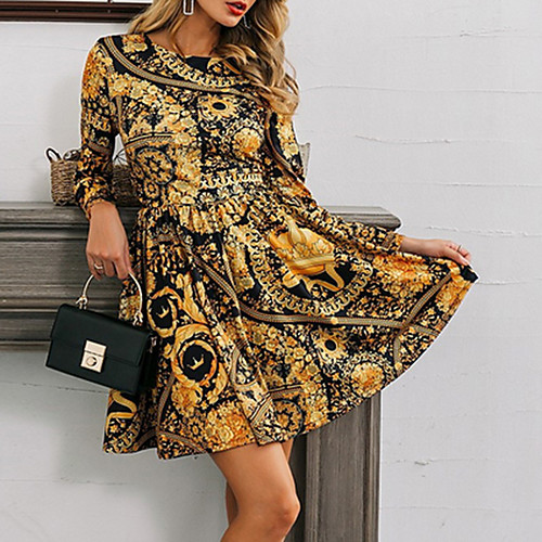 Women's Sheath Dress - Long Sleeve Floral Summer Elegant 2020 Yellow S M L XL XXL XXXL
Women's Sheath Dress - Long Sleeve Floral Summer Elegant 2020 Yellow S M L XL XXL XXXL