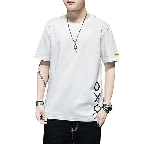 Men's Graphic Solid Colored T-shirt - Cotton Daily Weekend Round Neck White / Black / Yellow / Light gray / Dark Gray / Short Sleeve / Letter
Men's Graphic Solid Colored T-shirt - Cotton Daily Weekend Round Neck White / Black / Yellow / Light gray / Dark Gray / Short Sleeve / Letter