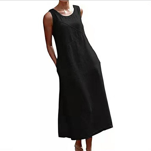 Women's Shift Dress - Sleeveless Solid Color Patchwork Summer Casual Daily Loose Linen Black Gray S M L XL XXL XXXL XXXXL XXXXXL / Cotton
Women's Shift Dress - Sleeveless Solid Color Patchwork Summer Casual Daily Loose Linen Black Gray S M L XL XXL XXXL XXXXL XXXXXL / Cotton