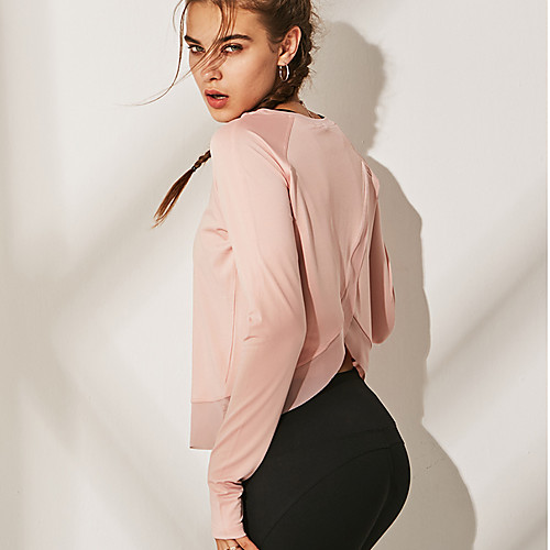 Women's Yoga Top Thumbhole Split Solid Color Black Pink Elastane Running Fitness Gym Workout Tee / T-shirt Long Sleeve Sport Activewear Breathable Quick Dry Comfortable Stretchy
Women's Yoga Top Thumbhole Split Solid Color Black Pink Elastane Running Fitness Gym Workout Tee / T-shirt Long Sleeve Sport Activewear Breathable Quick Dry Comfortable Stretchy