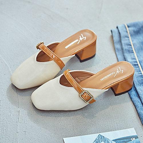Women's Clogs & Mules 2020 Spring & Summer Chunky Heel Square Toe Sexy Sweet Daily Party & Evening PU Beige / Gray
Women's Clogs & Mules 2020 Spring & Summer Chunky Heel Square Toe Sexy Sweet Daily Party & Evening PU Beige / Gray