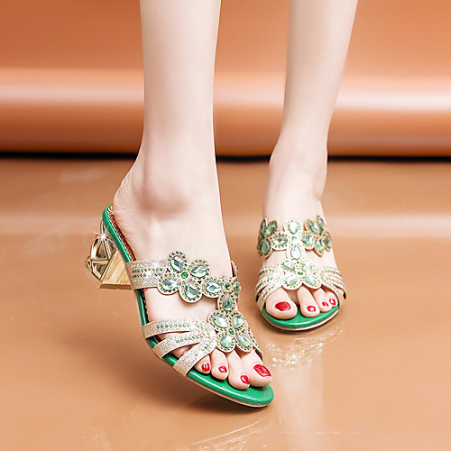 Women's Sandals 2020 Summer Pumps Open Toe Casual Daily Home Rhinestone Faux Leather Black / Gold / Green
Women's Sandals 2020 Summer Pumps Open Toe Casual Daily Home Rhinestone Faux Leather Black / Gold / Green