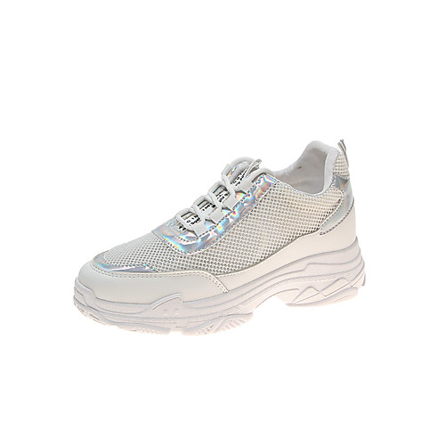 Women's Trainers / Athletic Shoes 2020 Summer Hidden Heel Round Toe Sporty Daily Solid Colored Faux Leather / Mesh Walking Shoes White / Silver / White
Women's Trainers / Athletic Shoes 2020 Summer Hidden Heel Round Toe Sporty Daily Solid Colored Faux Leather / Mesh Walking Shoes White / Silver / White