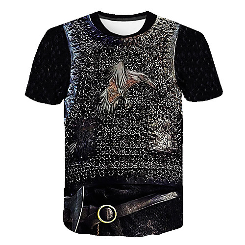 Men's Color Block 3D Print T-shirt Street chic Punk & Gothic Club Weekend Round Neck Dark Gray / Short Sleeve
Men's Color Block 3D Print T-shirt Street chic Punk & Gothic Club Weekend Round Neck Dark Gray / Short Sleeve