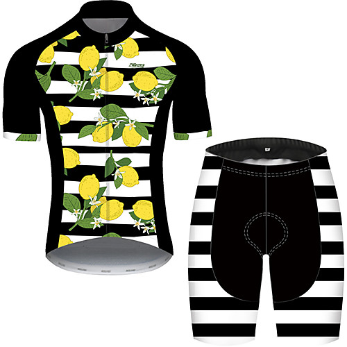 21Grams Men's Short Sleeve Cycling Jersey with Shorts Black / White Stripes Leaf Fruit Bike Clothing Suit UV Resistant Breathable 3D Pad Quick Dry Reflective Strips Sports Stripes Mountain Bike MTB
21Grams Men's Short Sleeve Cycling Jersey with Shorts Black / White Stripes Leaf Fruit Bike Clothing Suit UV Resistant Breathable 3D Pad Quick Dry Reflective Strips Sports Stripes Mountain Bike MTB