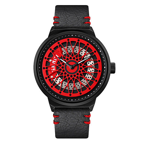 SKMEI Men's Dress Watch Quartz Formal Style Modern Style Leather Black / Brown 30 m Water Resistant / Waterproof Hollow Engraving New Design Analog Casual Fashion - Black Blue Red One Year Battery
SKMEI Men's Dress Watch Quartz Formal Style Modern Style Leather Black / Brown 30 m Water Resistant / Waterproof Hollow Engraving New Design Analog Casual Fashion - Black Blue Red One Year Battery