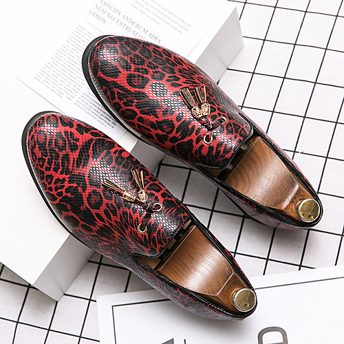 Men's Summer Casual / British Daily Beach Loafers & Slip-Ons Walking Shoes Faux Leather Breathable Wear Proof Black / Yellow / Red Leopard / Tassel / Tassel
Men's Summer Casual / British Daily Beach Loafers & Slip-Ons Walking Shoes Faux Leather Breathable Wear Proof Black / Yellow / Red Leopard / Tassel / Tassel