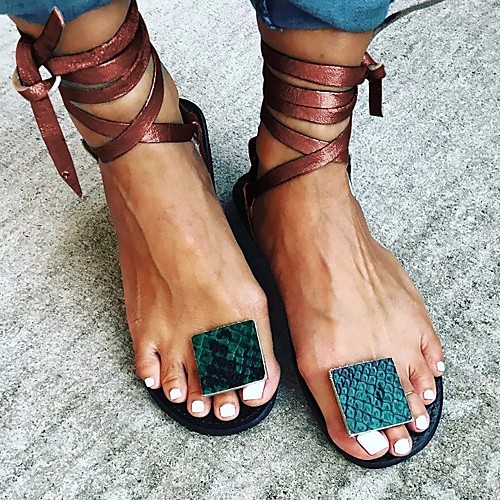 Women's Sandals Flat Sandal Summer Flat Heel Open Toe Daily PU Red / Green / Brown
Women's Sandals Flat Sandal Summer Flat Heel Open Toe Daily PU Red / Green / Brown