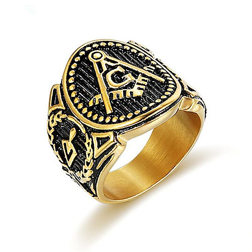 Men's Ring 1pc Gold Titanium Steel Round Vintage Gift Festival Jewelry Classic Totem Series
Men's Ring 1pc Gold Titanium Steel Round Vintage Gift Festival Jewelry Classic Totem Series