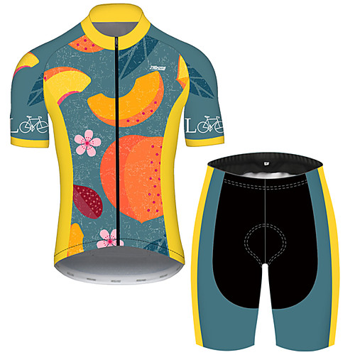 21Grams Men's Short Sleeve Cycling Jersey with Shorts Green / Yellow Fruit Bike Breathable Sports Patterned Mountain Bike MTB Road Bike Cycling Clothing Apparel / Stretchy
21Grams Men's Short Sleeve Cycling Jersey with Shorts Green / Yellow Fruit Bike Breathable Sports Patterned Mountain Bike MTB Road Bike Cycling Clothing Apparel / Stretchy