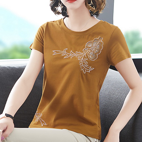 Women's Floral Print T-shirt Daily White / Black / Blue / Blushing Pink / Brown
Women's Floral Print T-shirt Daily White / Black / Blue / Blushing Pink / Brown