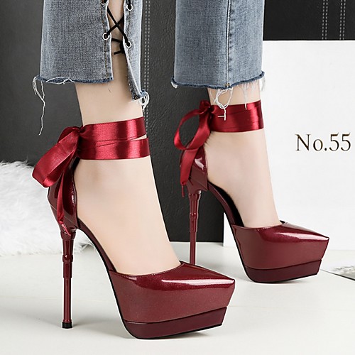 Women's Heels Summer Stiletto Heel Pointed Toe Daily PU Black / Burgundy / Blue
Women's Heels Summer Stiletto Heel Pointed Toe Daily PU Black / Burgundy / Blue