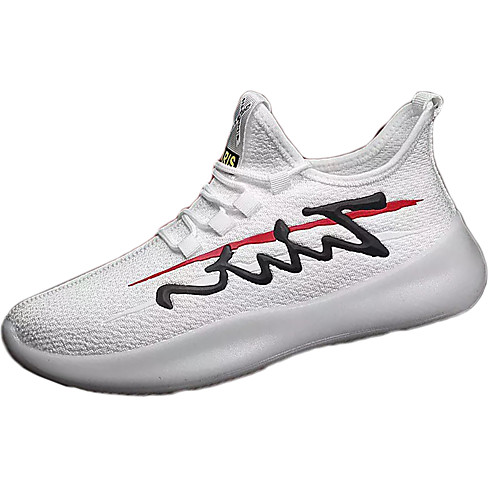 Men's Summer Sporty Athletic Trainers / Athletic Shoes Running Shoes Elastic Fabric / Tissage Volant Non-slipping White / Black Color Block
Men's Summer Sporty Athletic Trainers / Athletic Shoes Running Shoes Elastic Fabric / Tissage Volant Non-slipping White / Black Color Block