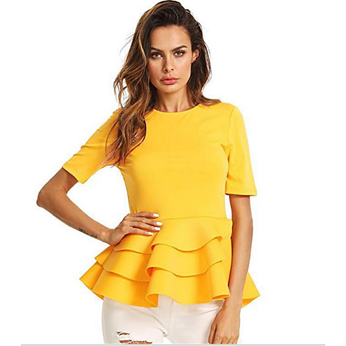 Women's Solid Colored T-shirt Daily Weekend Wine / White / Black / Yellow / Royal Blue
Women's Solid Colored T-shirt Daily Weekend Wine / White / Black / Yellow / Royal Blue