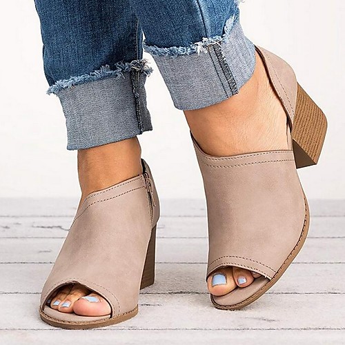 Women's Sandals Summer Chunky Heel Open Toe Daily Suede Black / Purple / Khaki
Women's Sandals Summer Chunky Heel Open Toe Daily Suede Black / Purple / Khaki