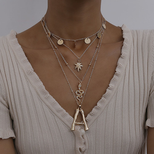 Women's Statement Necklace Stacking Stackable Snake Alphabet Shape Statement Punk Casual / Sporty Chrome Iron Gold Silver 28 cm Necklace Jewelry 3pcs For Street
Women's Statement Necklace Stacking Stackable Snake Alphabet Shape Statement Punk Casual / Sporty Chrome Iron Gold Silver 28 cm Necklace Jewelry 3pcs For Street