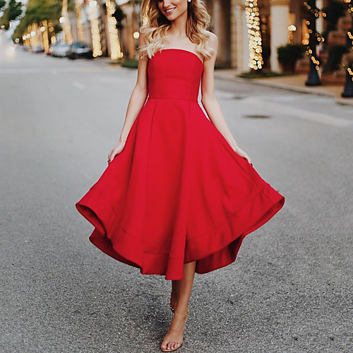 A-Line Elegant Vintage Party Wear Cocktail Party Valentine's Day Dress Off Shoulder Sleeveless Tea Length Nylon Spandex with Ruffles 2021
A-Line Elegant Vintage Party Wear Cocktail Party Valentine's Day Dress Off Shoulder Sleeveless Tea Length Nylon Spandex with Ruffles 2021