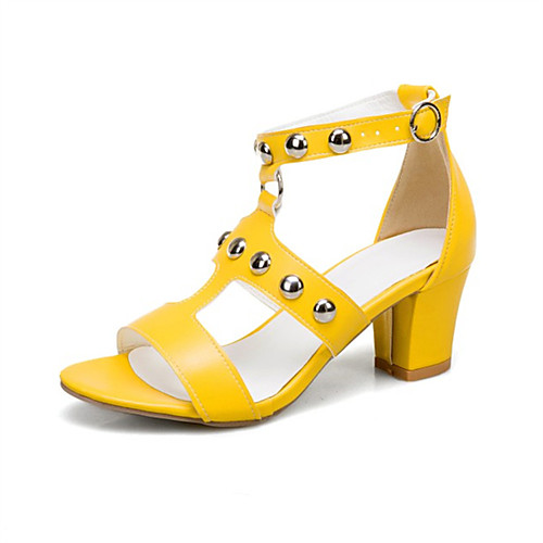 Women's Sandals Summer Chunky Heel Open Toe Daily Outdoor PU Light Yellow / Black / Beige
Women's Sandals Summer Chunky Heel Open Toe Daily Outdoor PU Light Yellow / Black / Beige