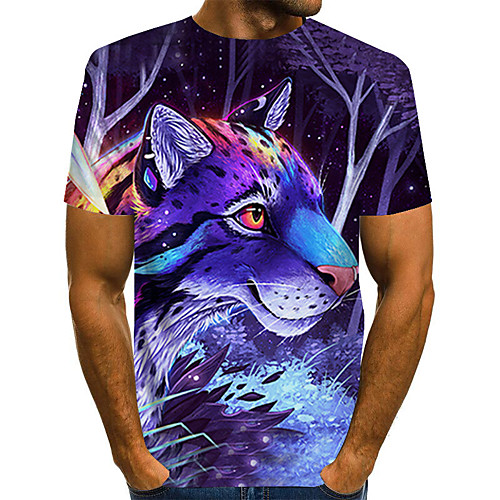 Men's Plus Size 3D Animal Print T-shirt Basic Daily Round Neck Rainbow / Short Sleeve
Men's Plus Size 3D Animal Print T-shirt Basic Daily Round Neck Rainbow / Short Sleeve