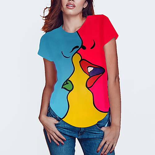 WoMen's Daily Street chic Shirt - Floral / Color Block Print Square Neck Blue
WoMen's Daily Street chic Shirt - Floral / Color Block Print Square Neck Blue