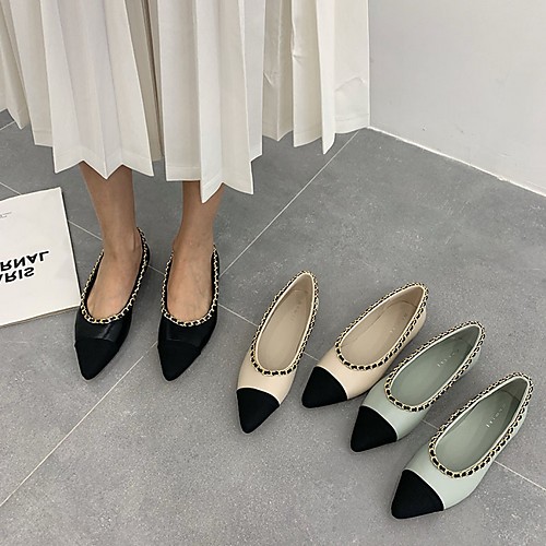 Women's Flats Summer Flat Heel Pointed Toe Daily PU Black / Beige / Light Blue
Women's Flats Summer Flat Heel Pointed Toe Daily PU Black / Beige / Light Blue