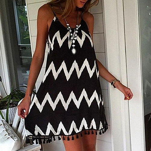 Women's Strap Dress Short Mini Dress Black Sleeveless Geometric Hot Elegant S M L XL XXL
Women's Strap Dress Short Mini Dress Black Sleeveless Geometric Hot Elegant S M L XL XXL