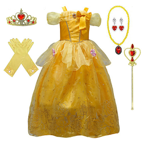 Belle Cosplay Costume Flower Girl Dress Kid's Girls' A-Line Slip Dresses Christmas Halloween Carnival Festival / Holiday Tulle Cotton Yellow / Yellow (With Accessories) Carnival Costumes Princess
Belle Cosplay Costume Flower Girl Dress Kid's Girls' A-Line Slip Dresses Christmas Halloween Carnival Festival / Holiday Tulle Cotton Yellow / Yellow (With Accessories) Carnival Costumes Princess
