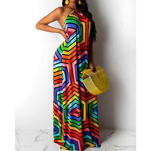 Women's A Line Dress - Sleeveless Rainbow Summer Elegant 2020 Rainbow S M L XL XXL
Women's A Line Dress - Sleeveless Rainbow Summer Elegant 2020 Rainbow S M L XL XXL