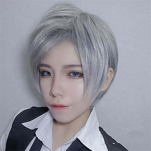 Synthetic Wig kinky Straight Pixie Cut Wig Short Silver grey Natural Black Synthetic Hair 12 inch Women's Simple Fashionable Design Classic Silver Black
Synthetic Wig kinky Straight Pixie Cut Wig Short Silver grey Natural Black Synthetic Hair 12 inch Women's Simple Fashionable Design Classic Silver Black
