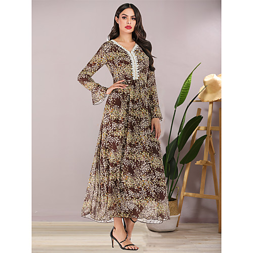 Women's Chiffon Long Sleeve Print Patchwork Summer Fall Elegant Boho Daily Going out Flare Cuff Sleeve 2020 Khaki M L XL XXL
Women's Chiffon Long Sleeve Print Patchwork Summer Fall Elegant Boho Daily Going out Flare Cuff Sleeve 2020 Khaki M L XL XXL