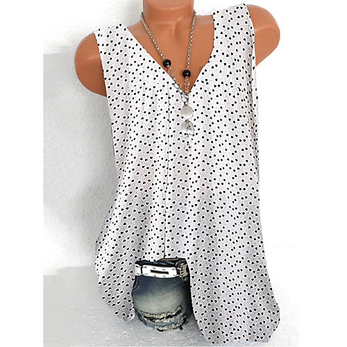 Women's Tops Polka Dot T-shirt - Print V Neck Loose Daily White Navy Blue S M L XL 2XL 3XL 4XL
Women's Tops Polka Dot T-shirt - Print V Neck Loose Daily White Navy Blue S M L XL 2XL 3XL 4XL