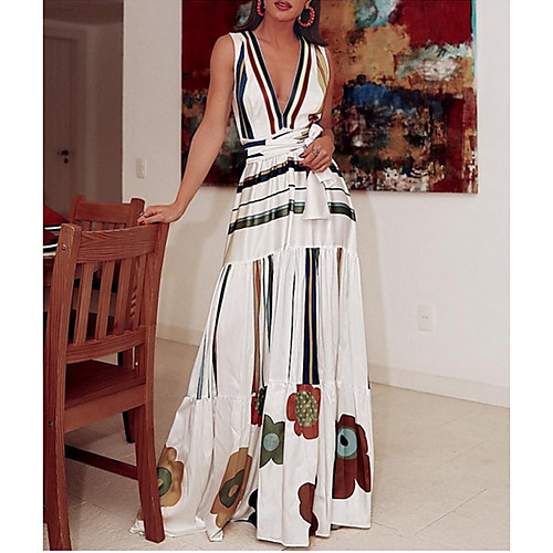 Women's A Line Dress - Sleeveless Print Summer Casual Elegant 2020 White S M L XL XXL XXXL
Women's A Line Dress - Sleeveless Print Summer Casual Elegant 2020 White S M L XL XXL XXXL