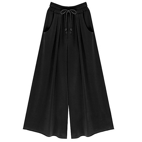 Women's Basic Loose Wide Leg Pants - Solid Colored Black Yellow Green S / M / L
Women's Basic Loose Wide Leg Pants - Solid Colored Black Yellow Green S / M / L
