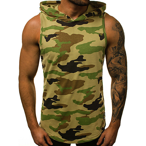 Men's Camo / Camouflage Letter Print Tank Top Basic Military Sports Gym Hooded Army Green / Gray / Sleeveless
Men's Camo / Camouflage Letter Print Tank Top Basic Military Sports Gym Hooded Army Green / Gray / Sleeveless