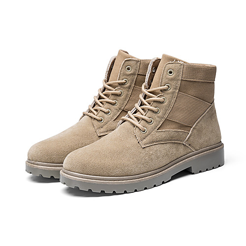 Men's Spring / Fall Sporty / Casual Daily Outdoor Boots Walking Shoes Canvas Non-slipping Height-increasing Wear Proof Booties / Ankle Boots Black / Khaki
Men's Spring / Fall Sporty / Casual Daily Outdoor Boots Walking Shoes Canvas Non-slipping Height-increasing Wear Proof Booties / Ankle Boots Black / Khaki