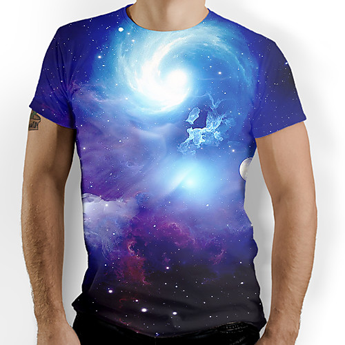 Men's T shirt Galaxy Graphic Optical Illusion Print Short Sleeve Daily Tops Blue
Men's T shirt Galaxy Graphic Optical Illusion Print Short Sleeve Daily Tops Blue