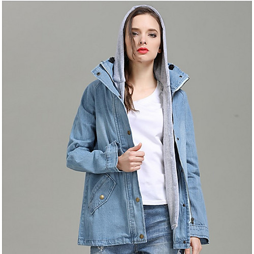 Women's Spring Jacket Daily Regular Solid Colored Light Blue M / L / XL / Winter
Women's Spring Jacket Daily Regular Solid Colored Light Blue M / L / XL / Winter