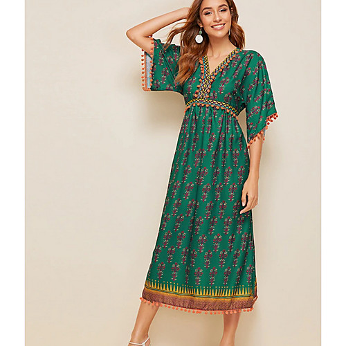Women's Sheath Dress Midi Dress - Short Sleeves Floral Summer Elegant 2020 Green S M L XL
Women's Sheath Dress Midi Dress - Short Sleeves Floral Summer Elegant 2020 Green S M L XL
